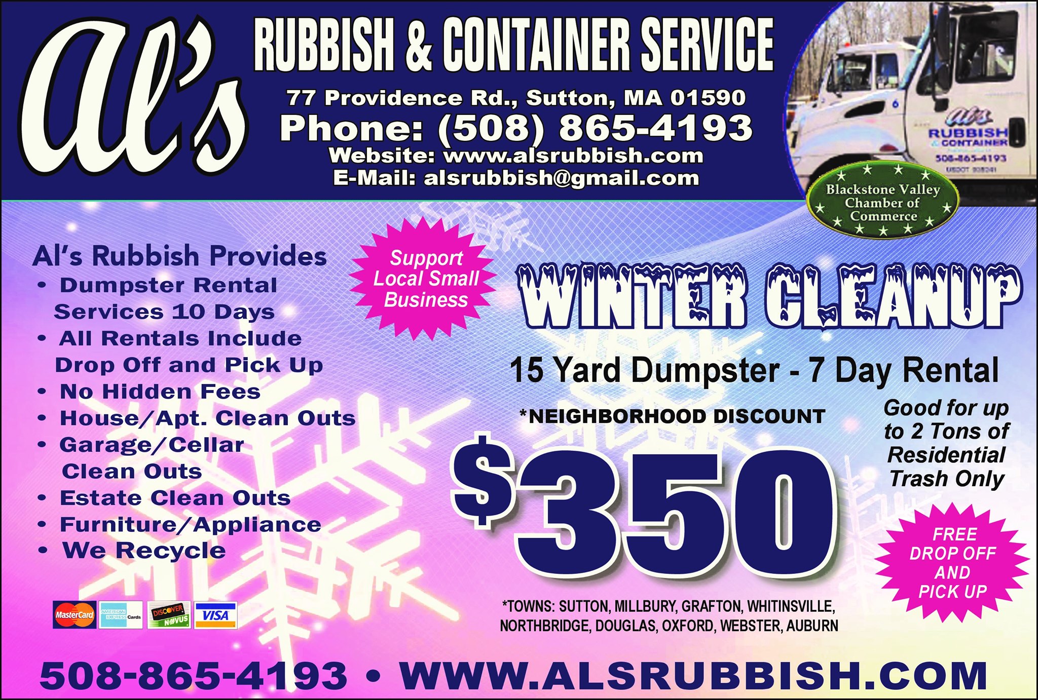 See our Winter Cleanup special pricing!